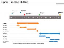 Sprint timeline outline powerpoint slide