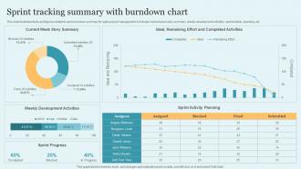 Sprint Tracking Summary With Burndown Chart