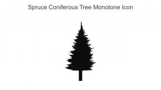 Spruce Coniferous Tree Monotone Icon In Powerpoint Pptx Png And Editable Eps Format