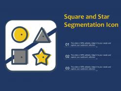 Square and star segmentation icon