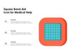 Square bandaid icon for medical help