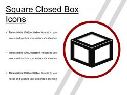 Square closed box icons