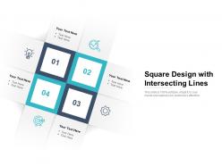 Square design with intersecting lines