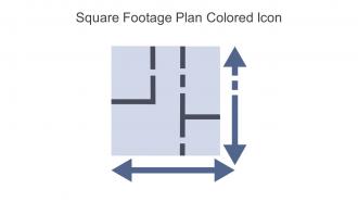 Square Footage Plan Colored Icon In Powerpoint Pptx Png And Editable Eps Format