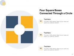Square Icon Business Process Connected Through Overlapping Circles