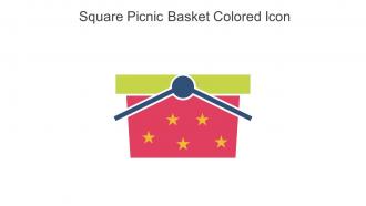 Square Picnic Basket Colored Icon In Powerpoint Pptx Png And Editable Eps Format
