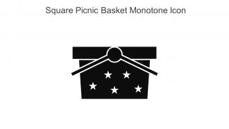 Square Picnic Basket Monotone Icon In Powerpoint Pptx Png And Editable Eps Format