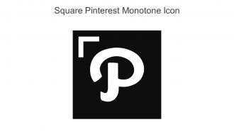 Square Pinterest Monotone Icon In Powerpoint Pptx Png And Editable Eps Format