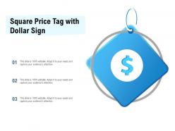 Square price tag with dollar sign