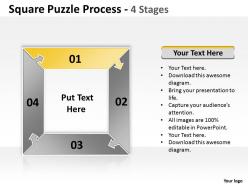 Square puzzle process 4 stages 6