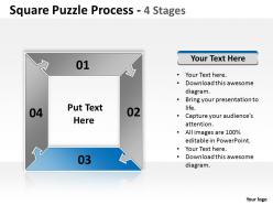 Square puzzle process 4 stages 6