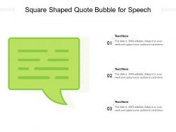 Square Shaped Quote Bubble For Speech