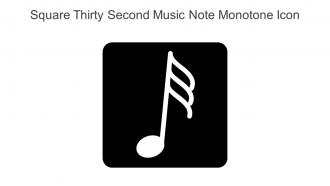 Square Thirty Second Music Note Monotone Icon In Powerpoint Pptx Png And Editable Eps Format