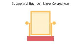 Square Wall Bathroom Mirror Colored Icon In Powerpoint Pptx Png And Editable Eps Format