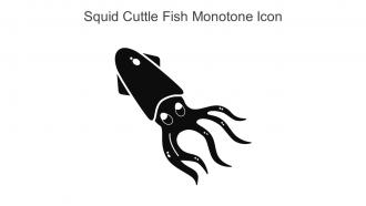 Squid Cuttle Fish Monotone Icon In Powerpoint Pptx Png And Editable Eps Format