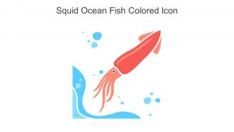 Squid Ocean Fish Colored Icon In Powerpoint Pptx Png And Editable Eps Format
