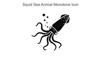Squid Sea Animal Monotone Icon In Powerpoint Pptx Png And Editable Eps Format