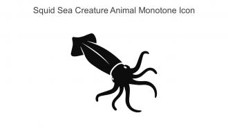 Squid Sea Creature Animal Monotone Icon In Powerpoint Pptx Png And Editable Eps Format