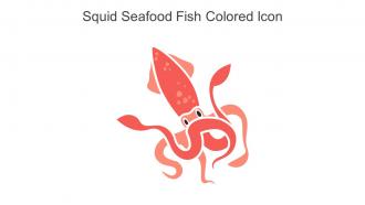 Squid Seafood Fish Colored Icon In Powerpoint Pptx Png And Editable Eps Format