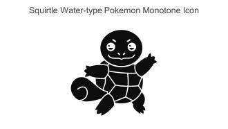 Squirtle Water Type Pokemon Monotone Icon In Powerpoint Pptx Png And Editable Eps Format