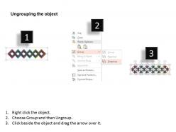 Sr six staged diamond process flow diagram flat powerpoint design