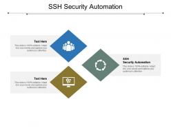 Ssh security automation ppt powerpoint presentation infographics designs download cpb