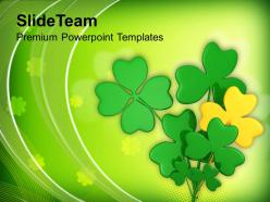 St patricks day clover lucky symbol irish powerpoint templates ppt backgrounds for slides