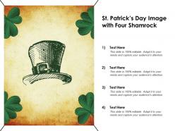 St patricks day image with four shamrock