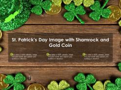 St patricks day image with shamrock and gold coin
