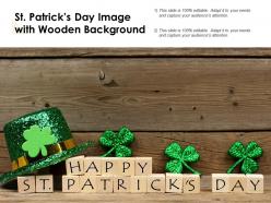 St patricks day image with wooden background