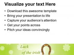 St patricks day luck of the irish wealth symbol templates ppt backgrounds for slides