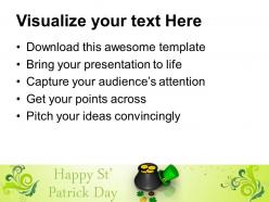 St patricks day sta elements and greetings templates ppt backgrounds for slides