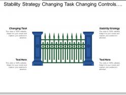 Stability strategy changing task changing controls techniques strategic