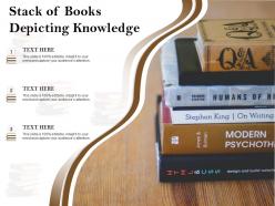 Stack of books depicting knowledge