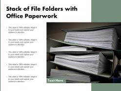 Stack of file folders with office paperwork