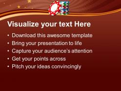 Stack of poker chips game powerpoint templates ppt themes and graphics 0113