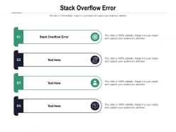 Stack overflow error ppt powerpoint presentation icon outfit cpb