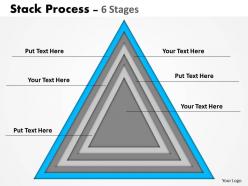 Stack process blue triangle