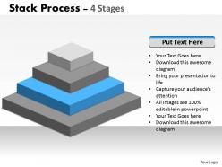Stack process with 4 stages of business process