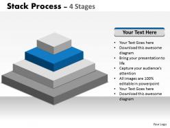 Stack process with 4 stages of business process