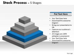Stack process with 5 stages for business