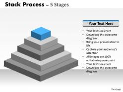 Stack process with 5 stages for business