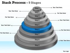 Stack process with 9 steps of growth