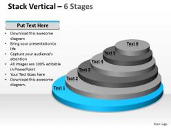 Stack vertical with 6 stages for marketing