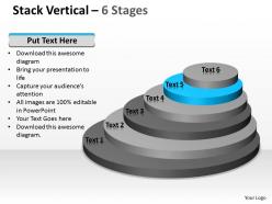 Stack vertical with 6 stages for marketing