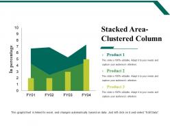 Stacked area clustered column powerpoint slide themes