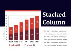 Stacked column ppt infographics template 2