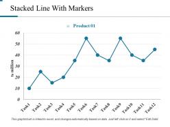 Stacked line with markers ppt presentation examples