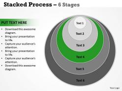 Stacked process green 6 stages