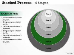 Stacked process green 6 stages